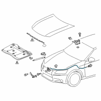 OEM 2020 Lexus GS F Cable Assembly, Hood Lock Diagram - 53630-30350
