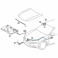 OEM Lexus GS300 Cable Assembly, Hood Lock Diagram - 53630-30350