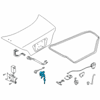 OEM 2004 Infiniti M45 Cylinder Set-Trunk Lid Lock Diagram - H4660-CR900