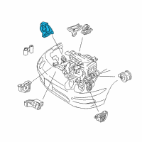 OEM 1998 Acura Integra Rubber, Transmission Mounting (Mt) Diagram - 50805-SR3-010