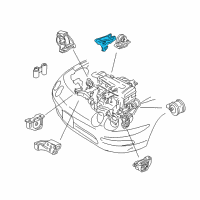 OEM 1994 Acura Integra Bracket, Rear Engine Mounting Diagram - 50827-ST7-000