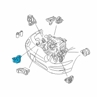 OEM 1998 Acura Integra Rubber, Right Front Stopper Insulator (Mt) Diagram - 50841-ST7-Z00