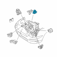 OEM 2000 Acura Integra Insulator, Rear Engine Mountingrubber (Mt) Diagram - 50810-ST7-Z00