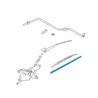 OEM Hyundai Tiburon Windshield Wiper Blade Diagram - 98825-27000