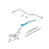 OEM Hyundai Elantra Rear Wiper Arm & Head Cap Assembly Diagram - 98825-2D000