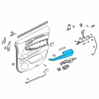 OEM Honda Odyssey Armrest Assembly, Right Front Door Lining (Shadow Beige) Diagram - 83502-THR-A01ZA