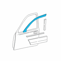 OEM 2003 Lincoln Town Car Window Molding Diagram - F8VZ-5420847-AA