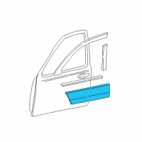 OEM 2001 Lincoln Town Car Body Side Molding Diagram - 6W1Z-5420879-APTM