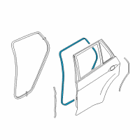 OEM 2017 BMW X6 Door Weatherstrip, Rear Diagram - 51-76-7-317-851