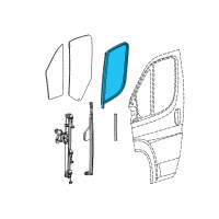 OEM Ram ProMaster 3500 W.STRIP-Front Door Glass Run Diagram - 68134039AA