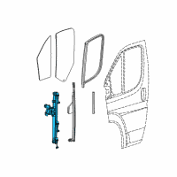 OEM 2016 Ram ProMaster 2500 Front Door Window Regulator Diagram - 68267289AB