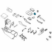 OEM Infiniti M37 Heat Seat Switch Assembly Diagram - 25500-1MA0C