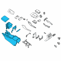 OEM 2014 Infiniti QX60 Console Box Assembly-Floor, Front Diagram - 96910-3JA0A