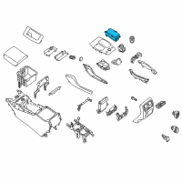 OEM 2016 Infiniti QX60 Cup Holder Assembly Diagram - 68430-3JA1A