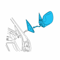 OEM 2002 Chevrolet Suburban 1500 Mirror, Outside Rear View Diagram - 15179832