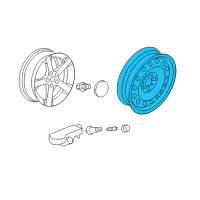 OEM Pontiac Grand Prix Wheel, Spare Diagram - 9593686