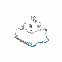 OEM 2000 Mercury Sable Lower Return Hose Diagram - F8DZ-3A713-AD