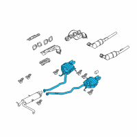 OEM 2005 BMW X5 Rear Muffler Left Diagram - 18-10-7-529-453