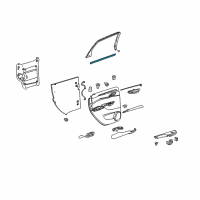 OEM 2013 Cadillac SRX Belt Weatherstrip Diagram - 22773046