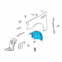 OEM 2011 Cadillac CTS Fender Liner Diagram - 20851000