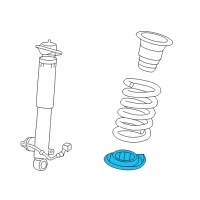 OEM Cadillac Lower Spring Insulator Diagram - 20904442