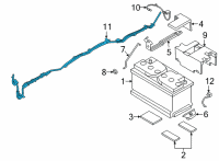 OEM BMW M4 BATTERY CABLE POSITIVE, BELO Diagram - 61-12-9-107-458