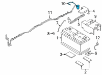 OEM 2021 BMW M440i BATTERY CABLE (PLUS POLE) Diagram - 61-12-8-796-155