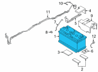 OEM BMW M235i xDrive Gran Coupe Original Bmw Agm-Battery Diagram - 61-21-6-805-461