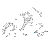 OEM Honda Ridgeline Spring, Fuel Lid Open Diagram - 74494-TZ5-A00