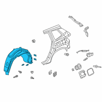 OEM Honda Passport Fender Right, Rear Inner Diagram - 74551-TGS-A00