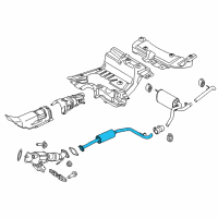 OEM Ford Transit Connect Front Muffler Diagram - DV6Z-5230-D