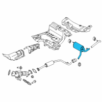 OEM Ford Transit Connect Rear Muffler Diagram - DV6Z-5230-A