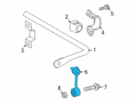 OEM 2021 Toyota Avalon Stabilizer Link Diagram - 48830-0R030