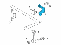 OEM 2021 Lexus ES250 Bracket, RR STABILIZ Diagram - 48832-0R031