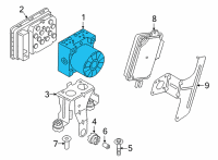 OEM 2022 BMW M440i ABS Control Module Diagram - 34505A2D747