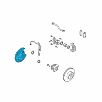 OEM 2008 Infiniti G35 Rear Brake Plate Assembly, Right Diagram - 44020-JK06A