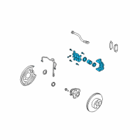 OEM Infiniti Q60 CALIPER Assembly-Rear RH, W/O Pads Or SHIMS Diagram - 44001-JK00A