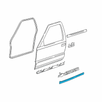 OEM 2000 Chevrolet Blazer Molding, Front Side Door Lower Diagram - 15713461
