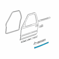 OEM 1998 GMC Jimmy Molding, Front Side Door Lower Diagram - 15025921