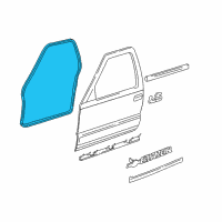 OEM 1996 GMC Sonoma Surround Weatherstrip Diagram - 15100041