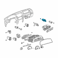 OEM 2002 Toyota 4Runner Hazard Switch Diagram - 84332-35080