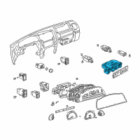 OEM Toyota 4Runner Dash Control Unit Diagram - 55910-35121