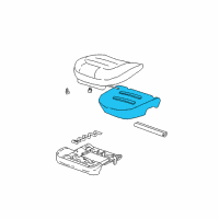 OEM Cadillac DeVille Pad Asm, Driver Seat Cushion Diagram - 12492999