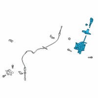 OEM 2017 Ford C-Max Gear Shift Assembly Diagram - DJ5Z-7210-FB