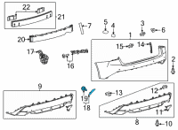 OEM Lexus IS300 Reflector Assembly, REFL Diagram - 81910-53060