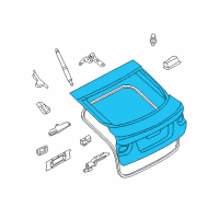 OEM BMW Trunk Lid Diagram - 41-62-7-262-676