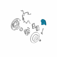 OEM 2015 Lexus IS350 Rear Passenger Disc Brake Cylinder Assembly Diagram - 47830-30410