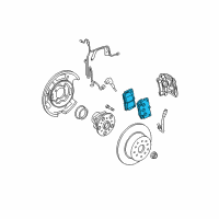 OEM Lexus GS430 Rear Disc Brake Pad Kit Diagram - 04466-22190