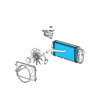 OEM 2001 Ford F-150 Radiator Assembly Diagram - YL3Z-8005-GA