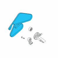 OEM Hyundai Genesis Ribbed V-Belt Diagram - 25212-3C100